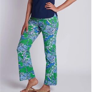 CK Bradley Meister Cordelia Kelly Floral Green and Blue Pants NWT $178